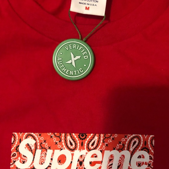 red supreme bandana box logo t shirt - Picture 3 of 3